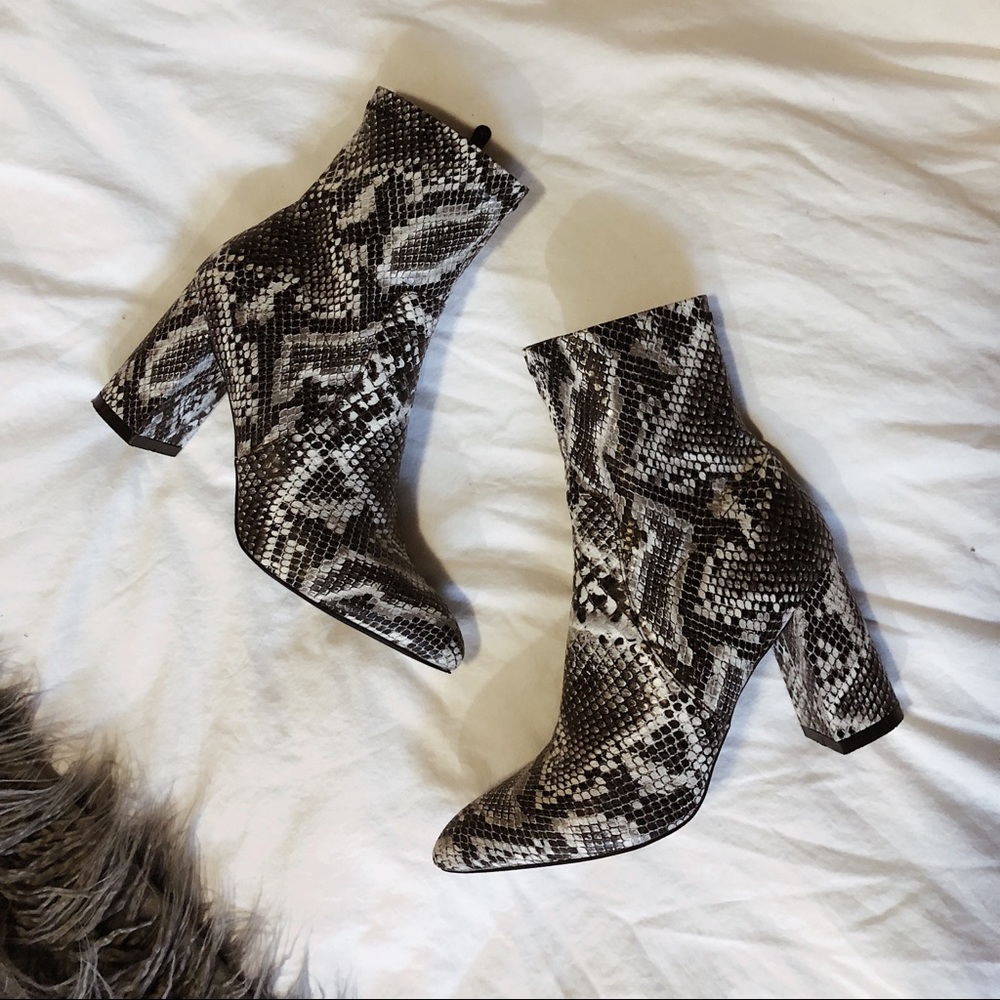 Snake Skin Booties